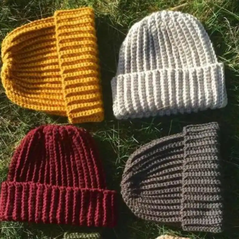 Adult Ribbed Beanie Pattern