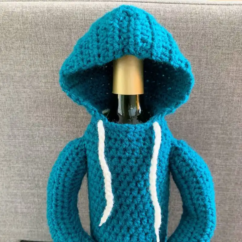 Hoodie Sweatshirt Wine Cozy