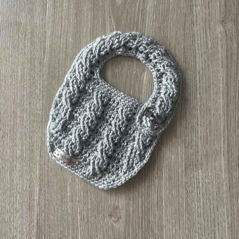 Ethan Cabled Baby Bib