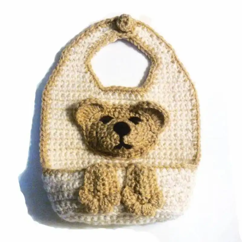 Teddy Bear Bib With Pocket