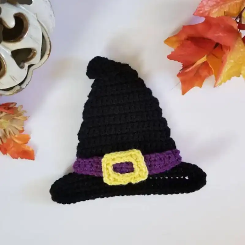Crochet Witch's Hat Applique Pattern