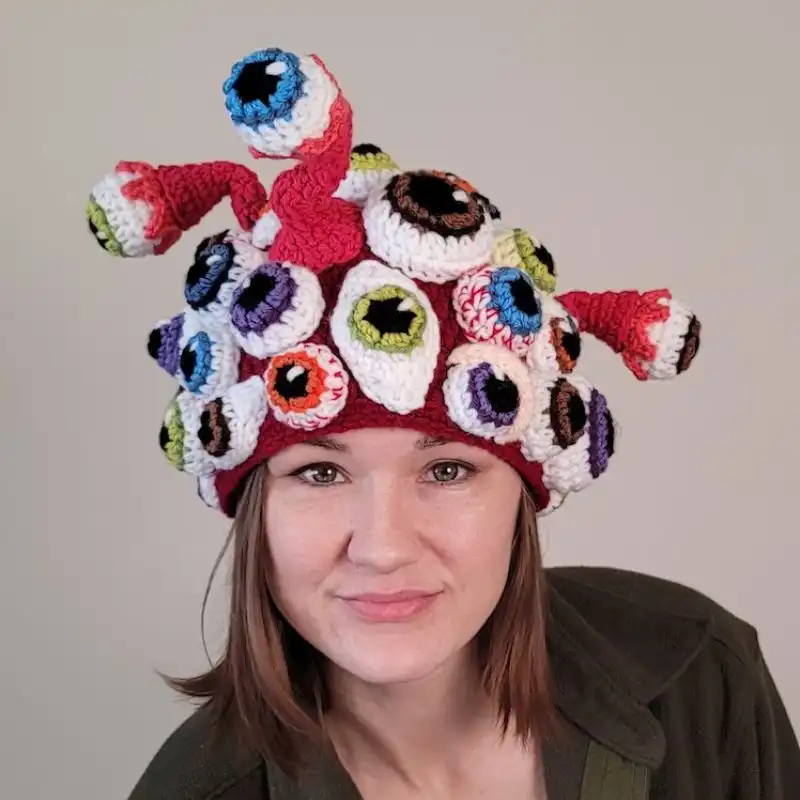 All Seeing Eyeball Crochet Hat