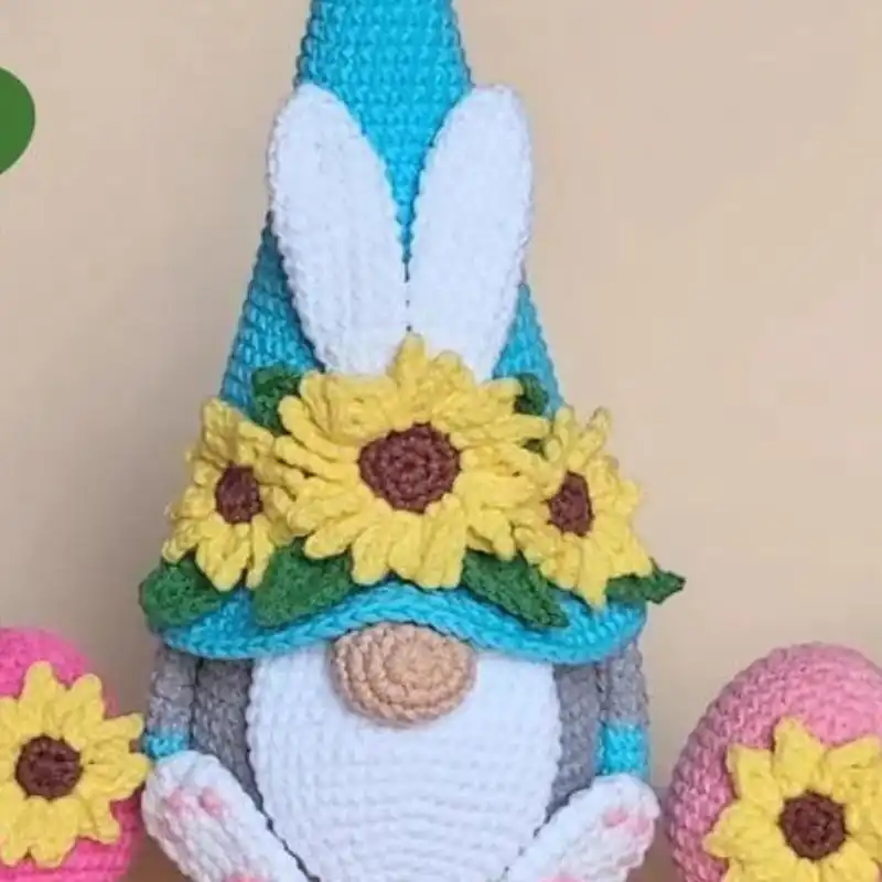 Easter Bunny With Sunflowers
