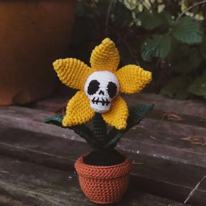 Halloween Flower In A Pot