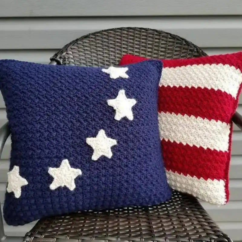Crochet Americana Pillow