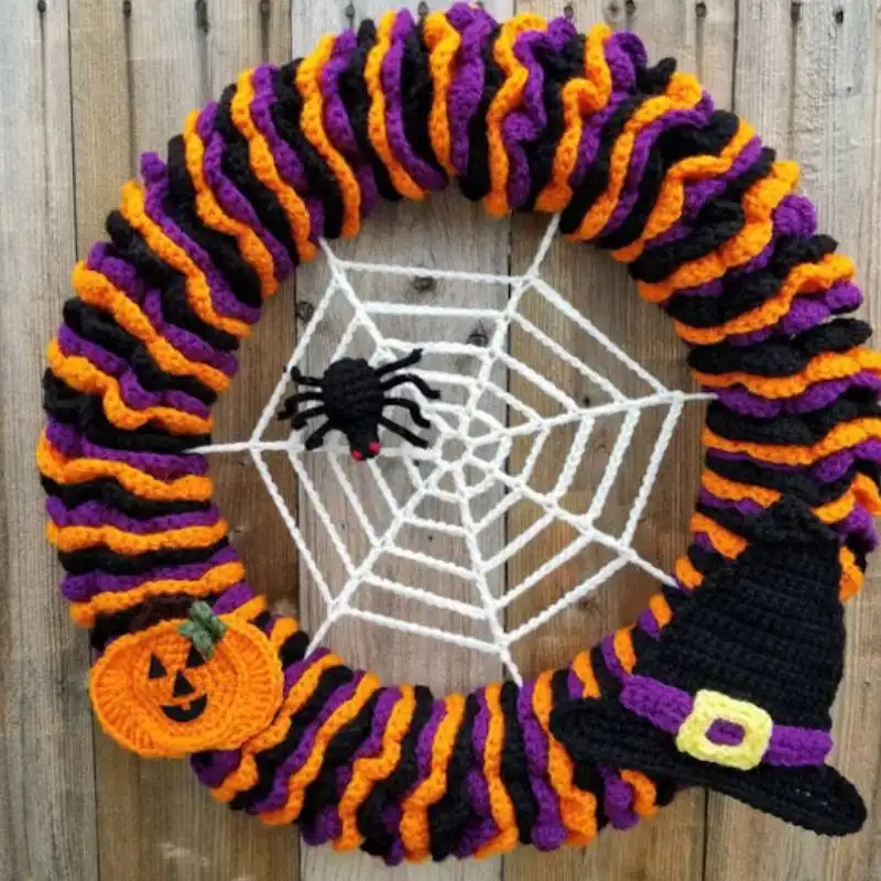 Crochet Halloween Wreath Pattern