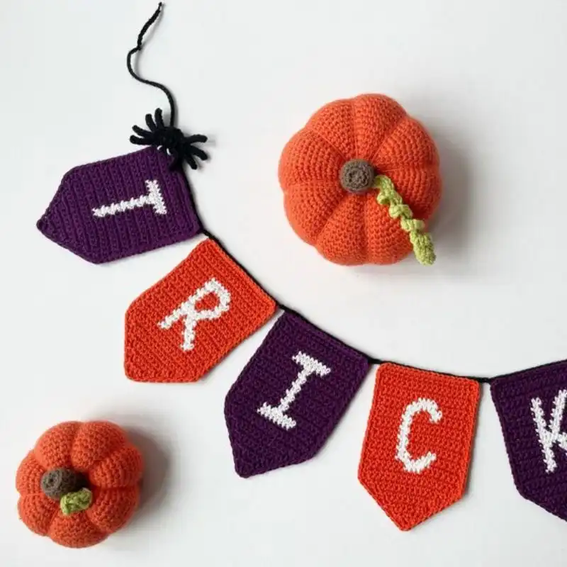 Crochet Pattern - Trick Or Treat Halloween Bunting