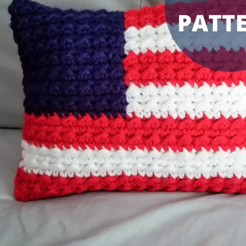 2 Size Americana Flag Pillow
