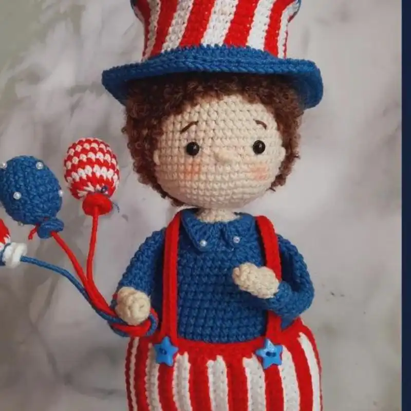 American Patriotic Doll Crochet Pattern