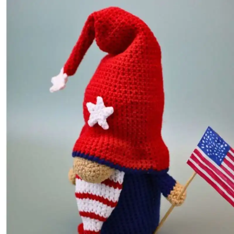 Crochet Patriotic Gnome Pattern
