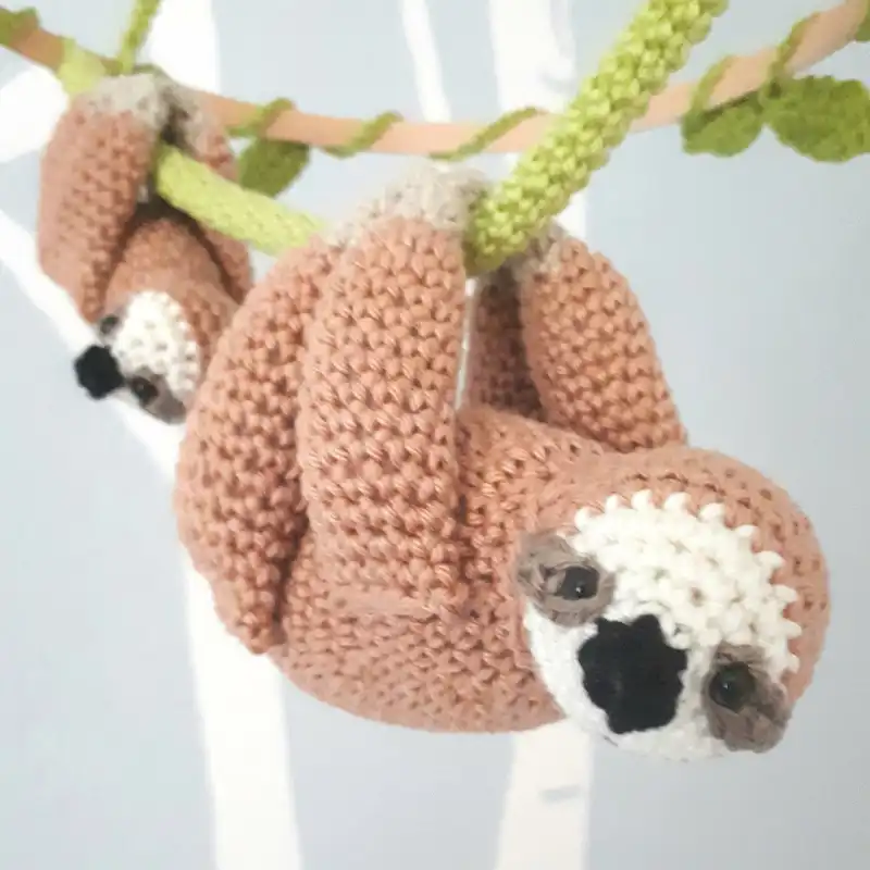 Hanging Sloth Baby Mobile