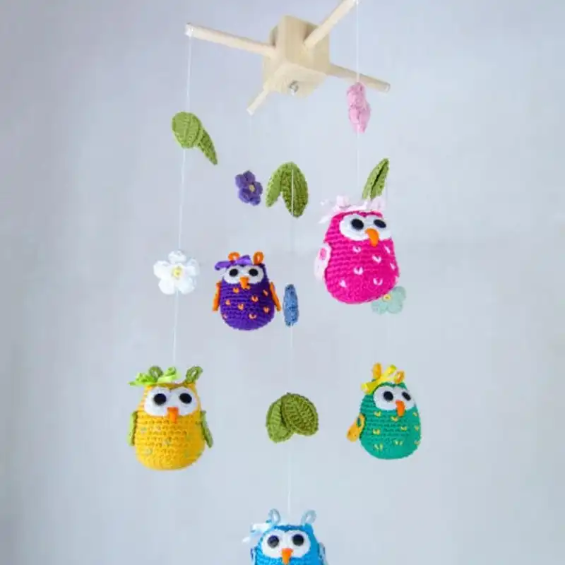 Owls And Flowers Mobile