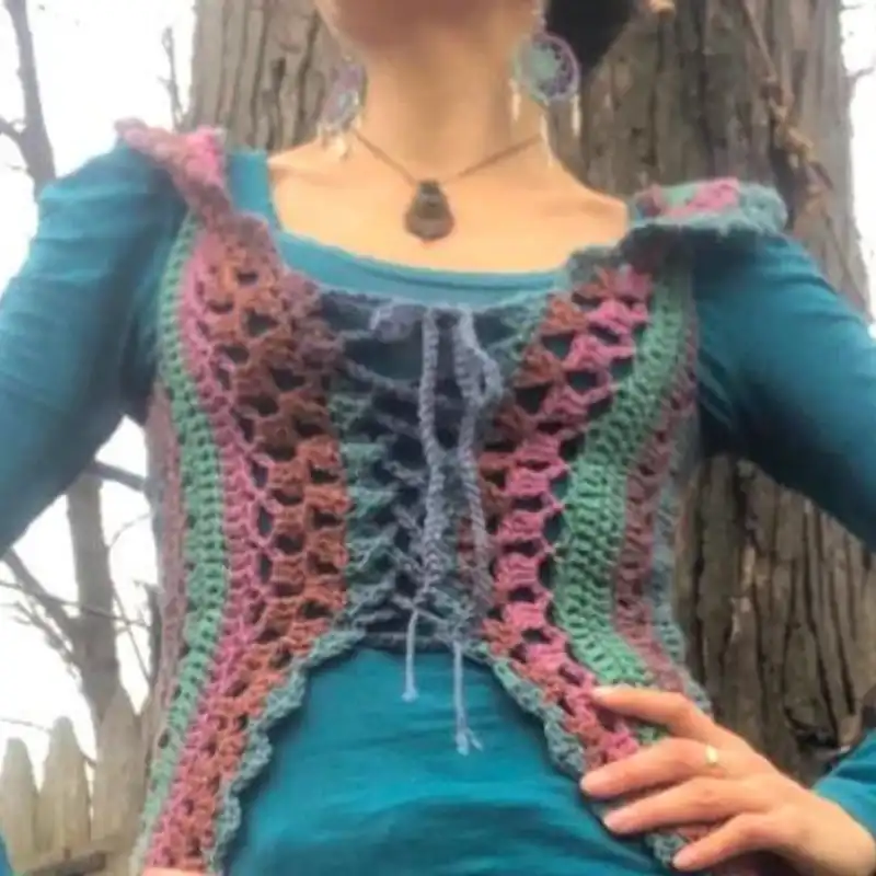 Flower Of Life Crochet Vest