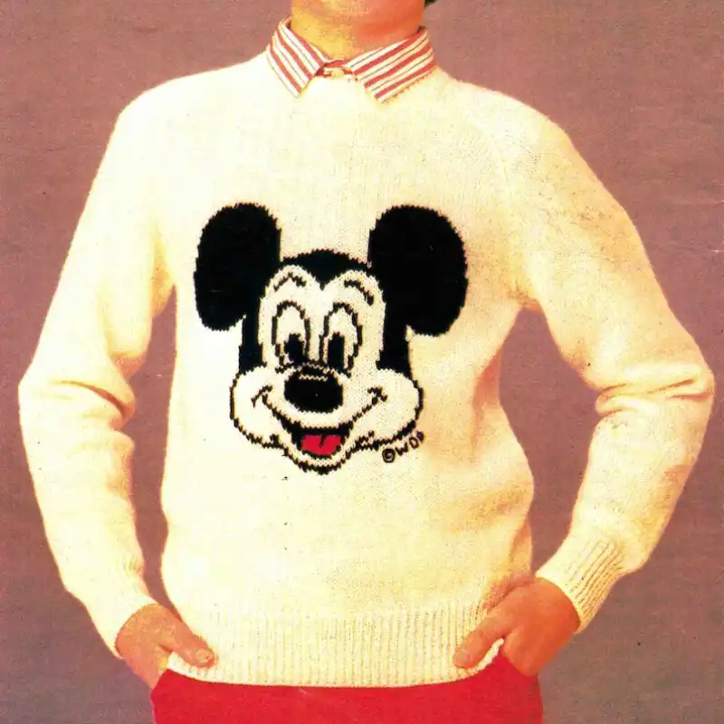 Mickey Mouse & Donald Duck Motif Sweaters