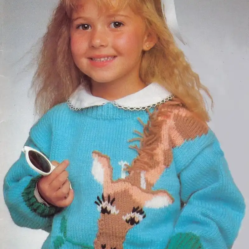 Kids Giraffe Pullover Sweater