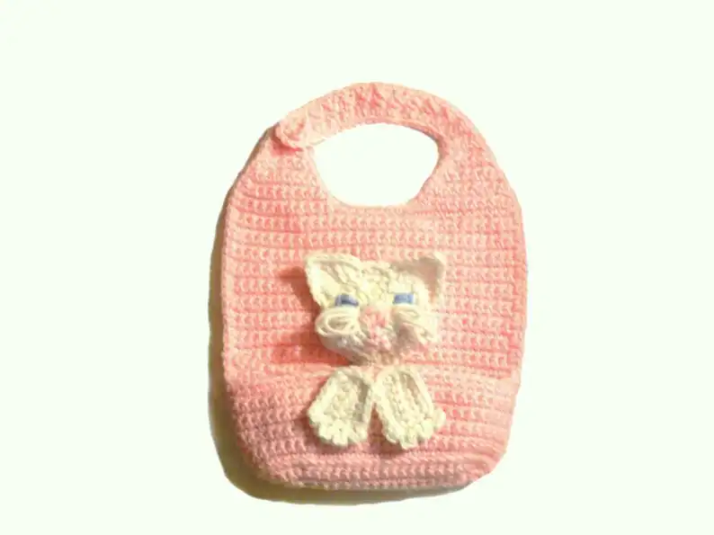 Baby Kitty Bib With Pocket