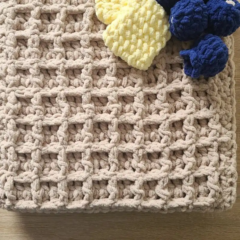 Waffle Pet Bed Crochet Pattern