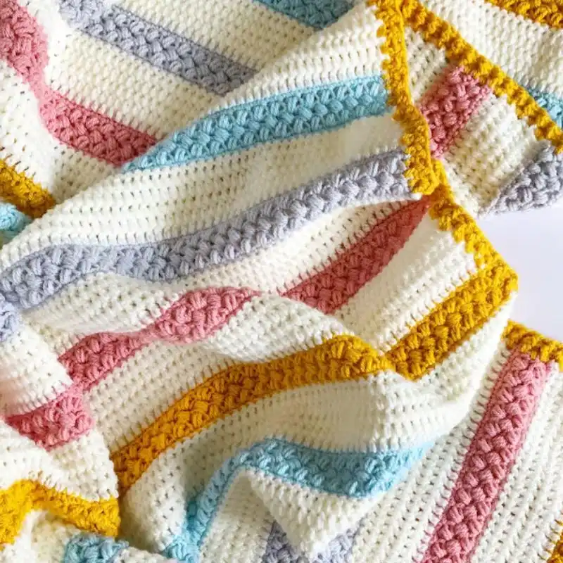 Bean Stitch Crochet Blanket Pattern