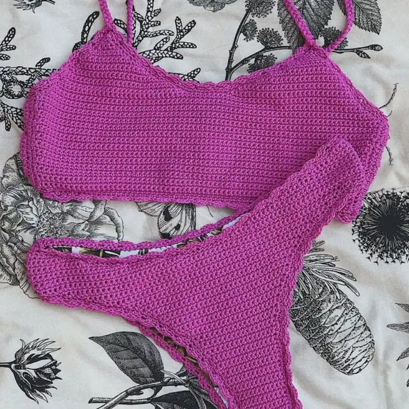 Blue Sky And Magenta Bikini Bundle Crochet Pattern Set