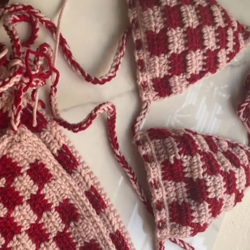 Checked Bikini Crochet Pattern