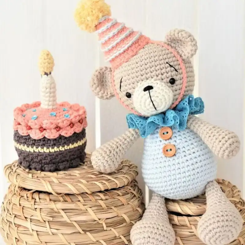 Crochet Cake Bear Pattern