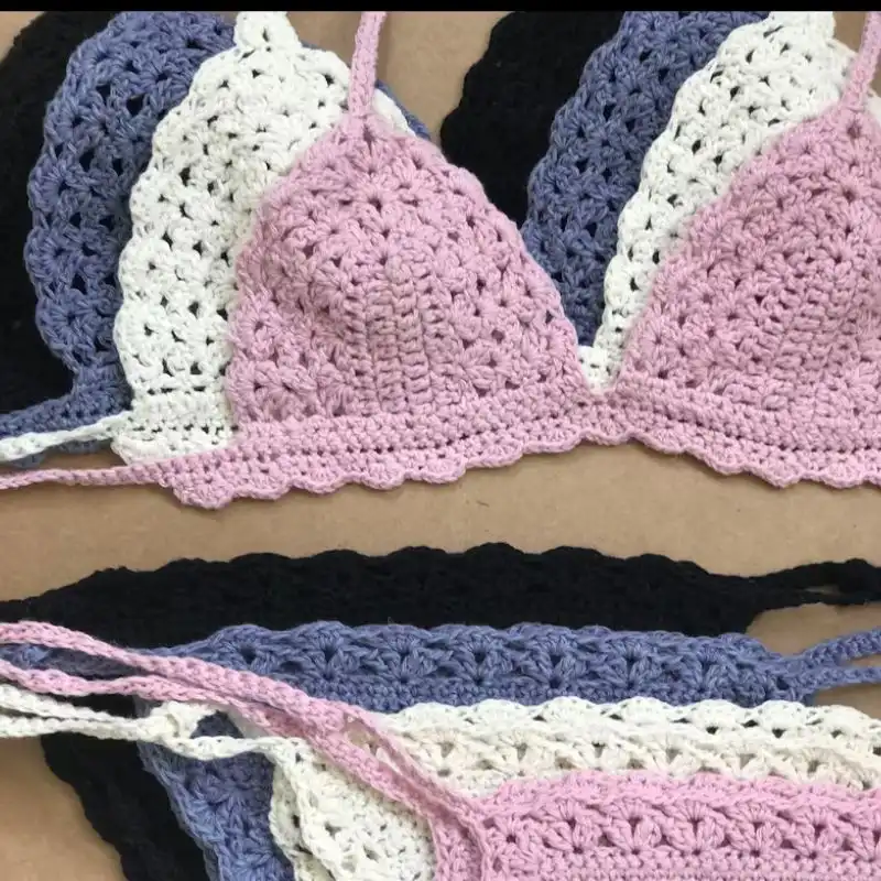 Crochet Lace Bralette Set - Lingerie