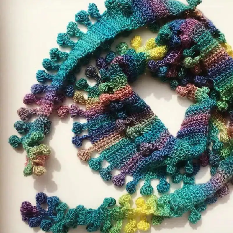 Pom-Pom Crochet Border Stitch