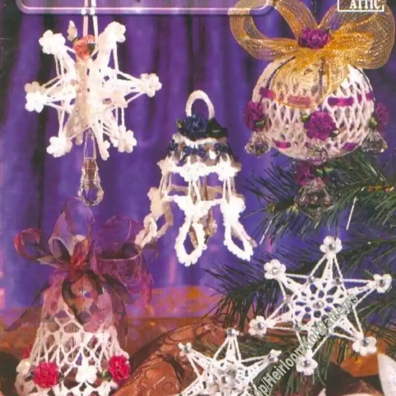 13 Christmas Decorations Stars Bells Snowballs