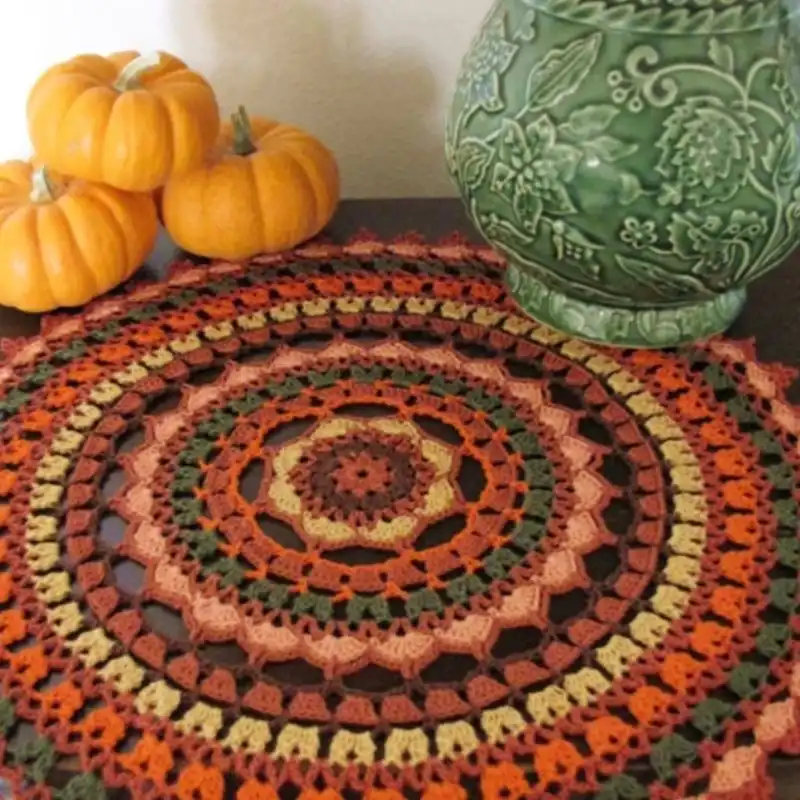 Autumn Spice Mandala Doily Pattern