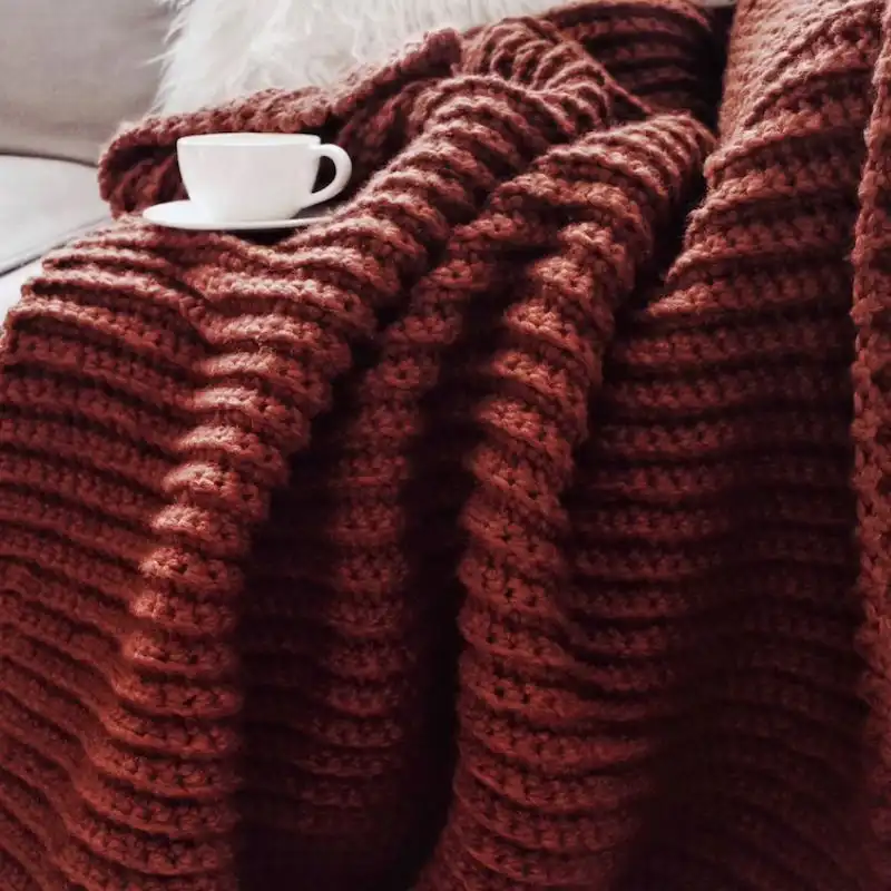 CROCHET PATTERN ⨯ Chunky Crochet Blanket Throw