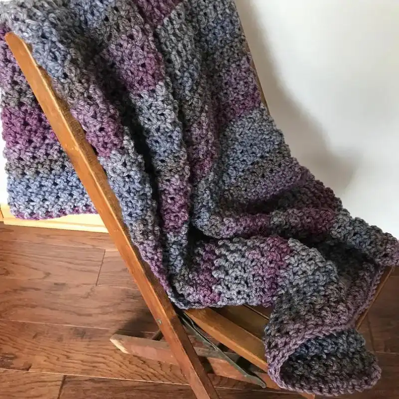 CROCHET PATTERN / Chunky Crochet Blanket Throw