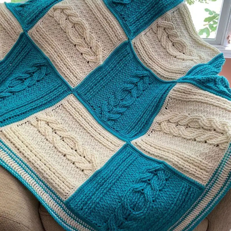Cable Love Throw Blanket
