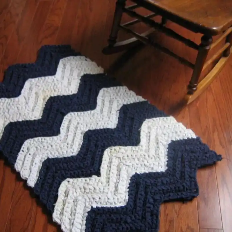 Chevron Rag Crochet Rug Pattern