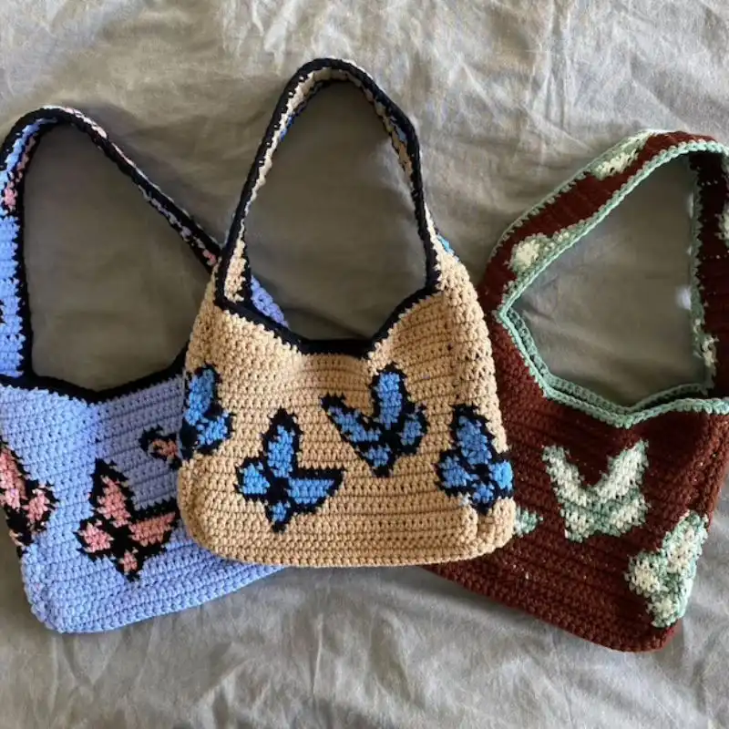 Crochet Bag Butterfly Shoulder Bag Pattern