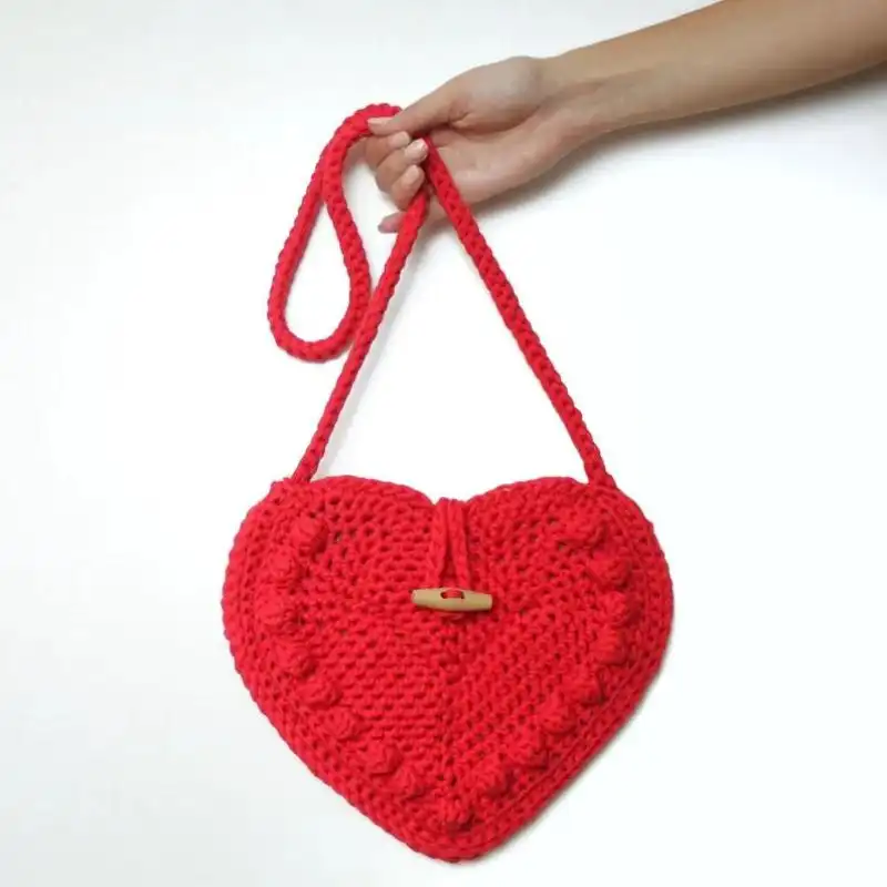 Crochet Bag Purse Heart Pattern Valentina