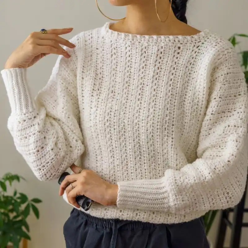 Crochet Batwing Sweater