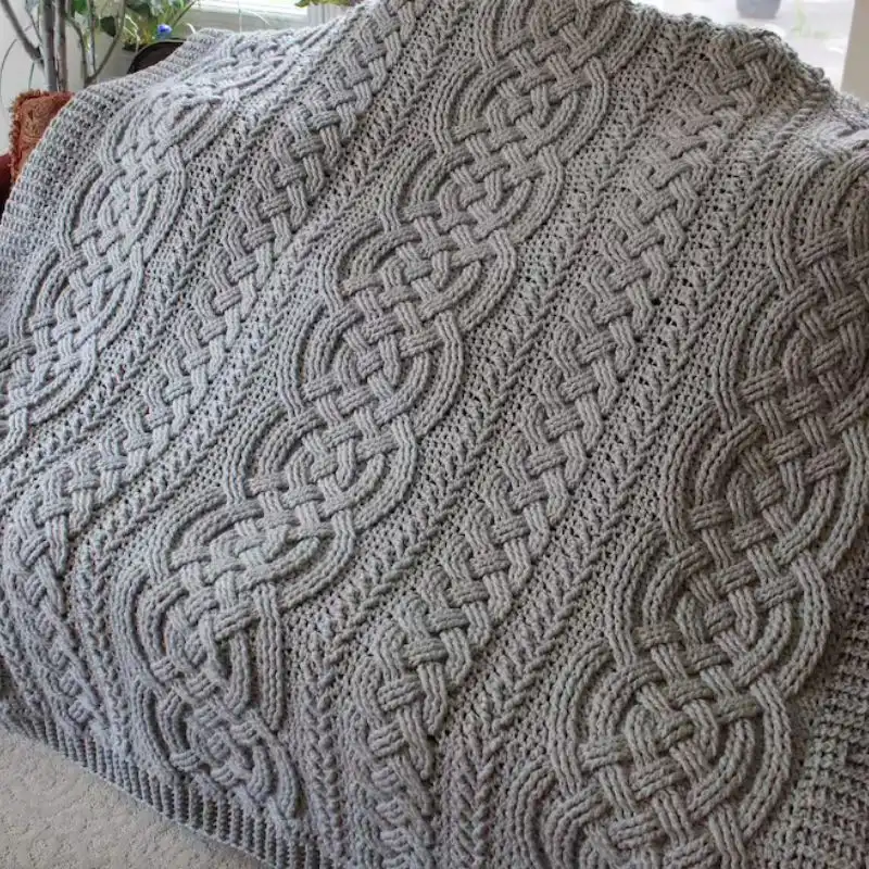 Crochet Blanket Pattern Large Irish Lullaby Cable Braided