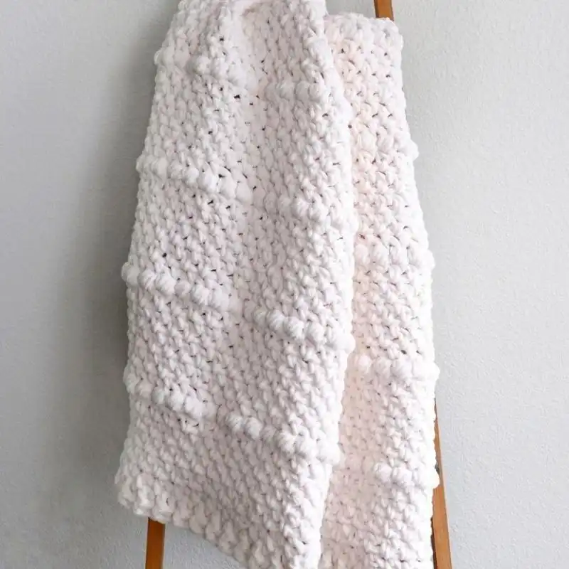 Crochet Chunky Moss And Puff Throw Pattern