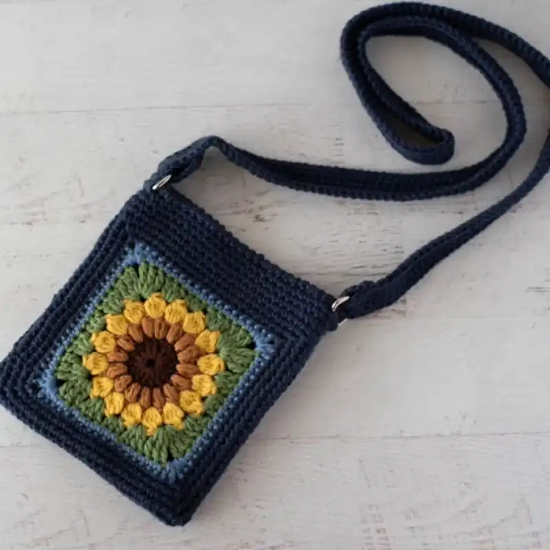 Crochet Crossbody Bag Granny Square