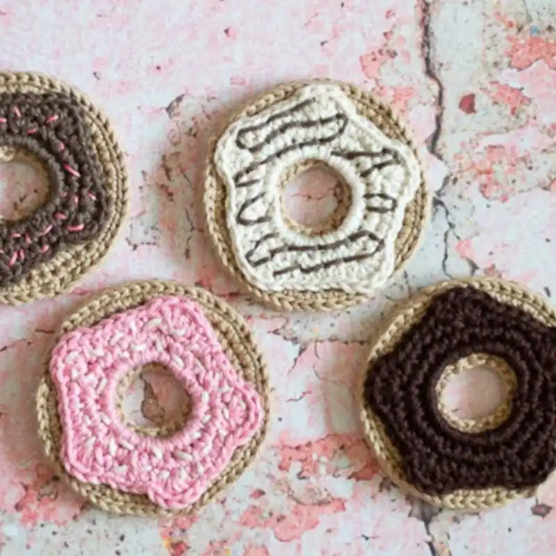 Crochet Donut Coaster Crochet Pattern