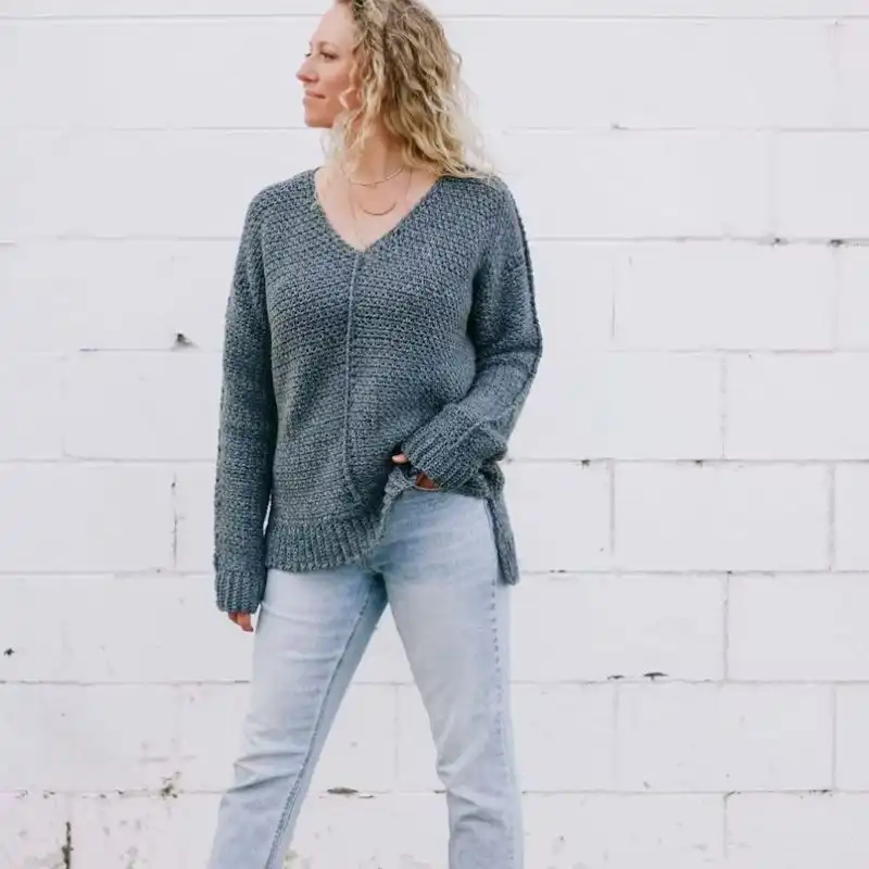 Crochet Loose Pullover Sweater