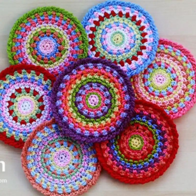 Colorful Mosaic Coasters Pattern