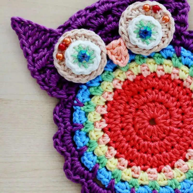 Crochet Pattern – Crochet Owl Coasters
