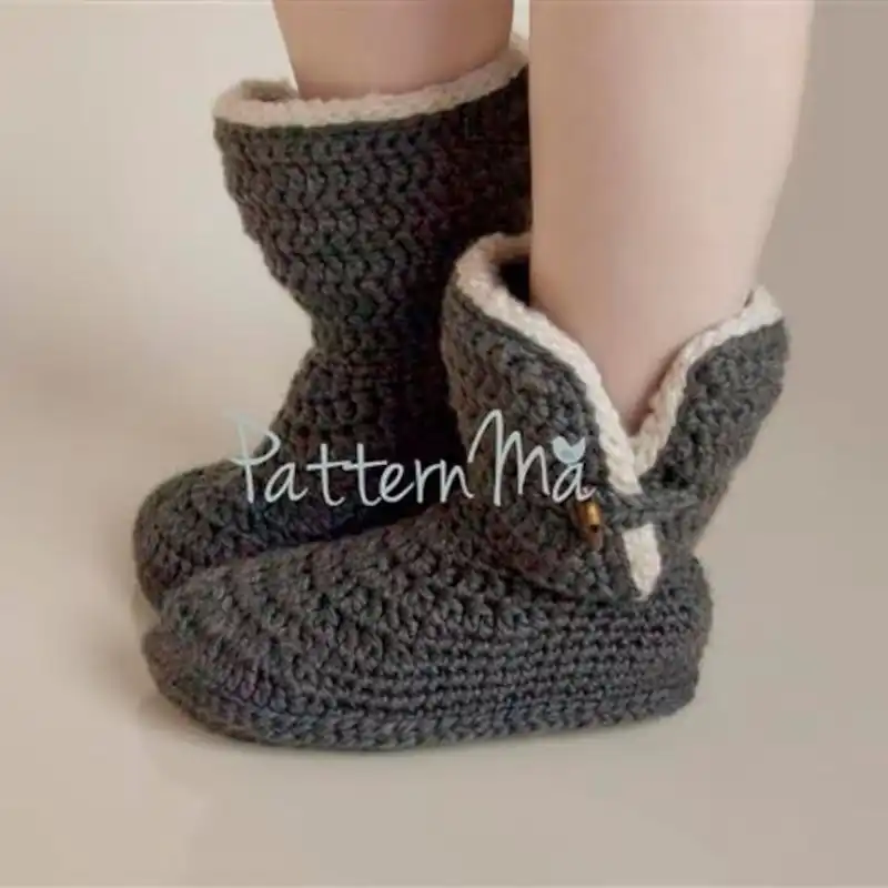 Crochet Pattern, Slipper Boots, US Women’s