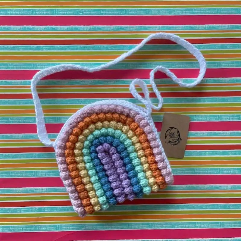 Crochet Rainbow Crossbody Purse Pattern