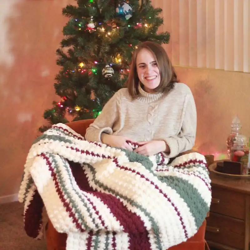 Crochet Stripe Blanket Pattern