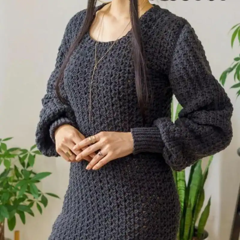 Crochet Sweater Dress