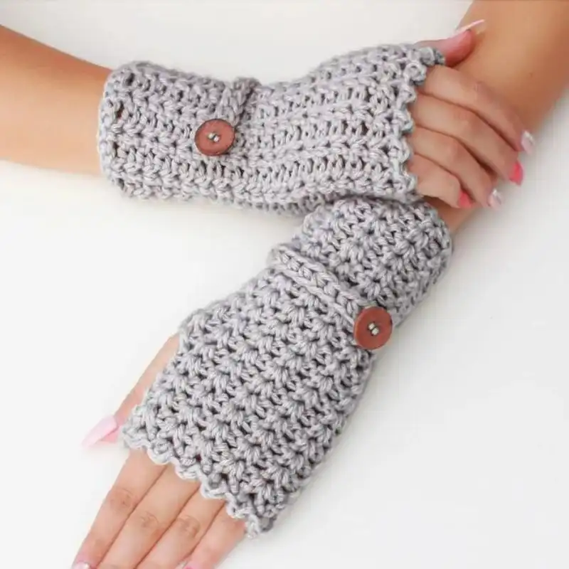 Dahlia Fingerless Gloves Crochet Pattern