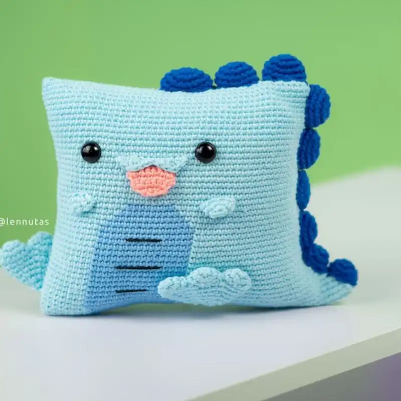 Dinosaur Pillow Crochet Pattern