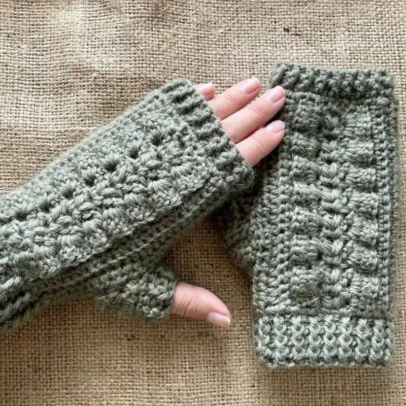Easy Elegance Fingerless Gloves Crochet Pattern